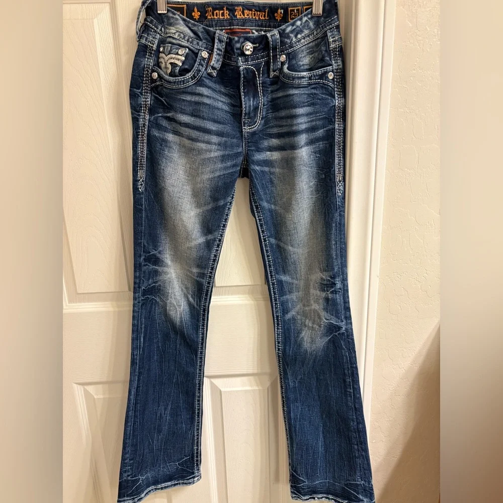 Rock Revival Women's Blue Jeans - Picture 1 of 4